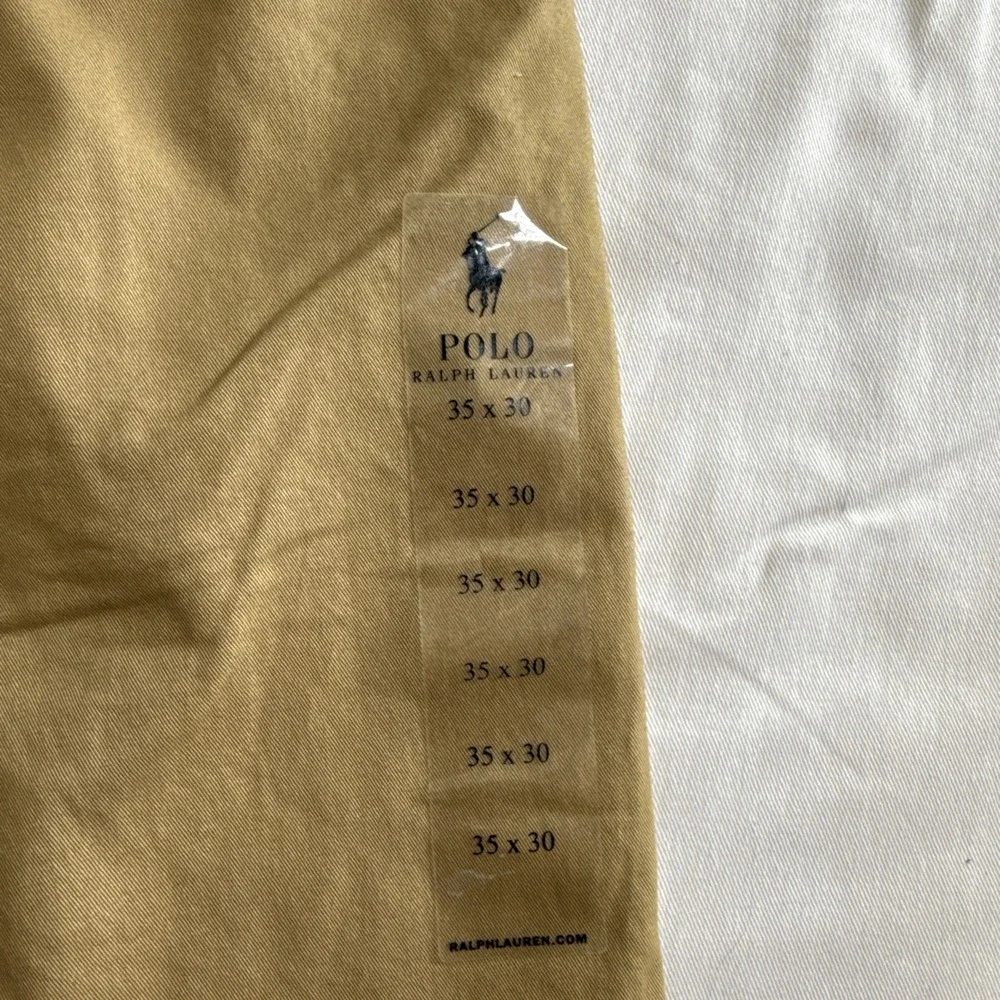 Polo Ralph Lauren Pants Mens 35x30 Khaki Chino Straight Fit Minimalist Luxury